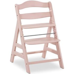 Hauck Hoge stoel van Alpha + / voor kinderen van 6 maanden tot 90 kg / in de hoogte verstelbaar / geschikt voor baby's vanaf de geboorte met Alpha Bouncer Newborn Set (niet meegeleverd) / roze