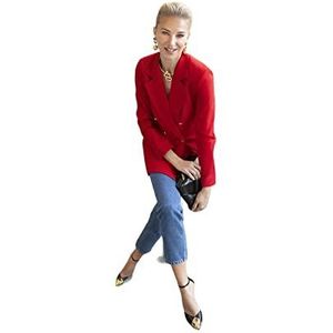 Trendyol oversized blazer jas met knopen, 40 dames, rood, 38, Rood