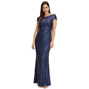 Vera Mont 4006/4160 damesjurk, Donkerblauw/donkerblauw.
