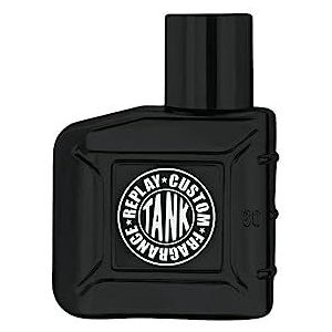 Replay Tank Custom For Man Eau de Toilette - Intensieve en omhullende herengeur met moedig karakter, houtachtige geur - Aromatica, 30 ml fles