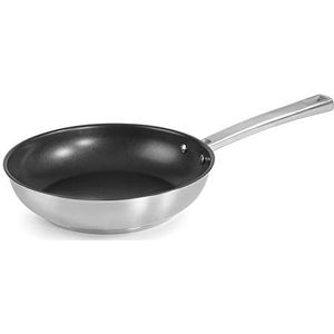 LACOR 45324 Foodie roestvrijstalen pan met antiaanbaklaag 18/10, geschikt voor alle warmtebronnen en oven, milieuvriendelijk, PFOA-vrij, 24 cm