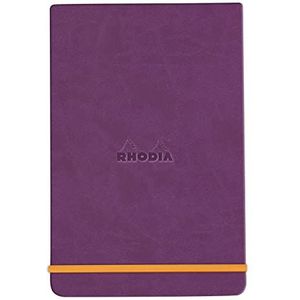 RHODIA 194393C - hardcase webnotepad violet - A5 - gelinieerd - 192 pagina's afneembaar - licht papier ivoor 90 g/m? - bladwijzer, elastische sluiting - envelop van kunstleer - Rhodiarama