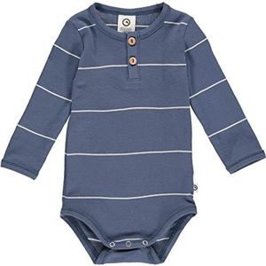 Müsli by Green Cotton Body and Toddler Stripe Rib Granny L/S Body and Training Ondergoed, Indigo