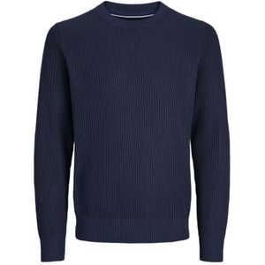 Jack & Jones JPRBLALIAM Knit Crew Neck, Naval Academy/Détail : twist, XS