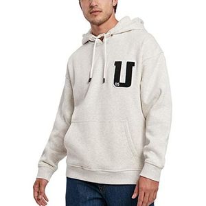 Urban Classics Heren badstof hoodie oversize hoodie, Lichtgrijs