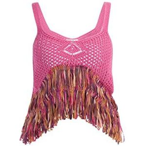 IZIA Débardeur en tricot pour femme, Rose multicolore, XXL
