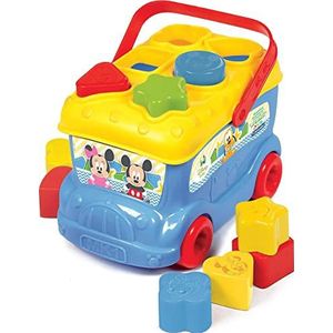 Baby Clementoni – Mickey Mouse Vormenbus – Blokkendoos – Babyspeelgoed – Blokken voor Baby vanaf 10 maanden