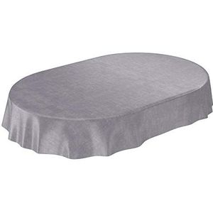 ANRO Tafelkleed van tafelzeil betongrijs, rond, rechthoekig en ovaal, 180 x 140 cm, gesneden randen