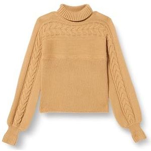 caspio Pull tricoté pour femme, camel, XL-XXL