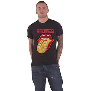 The Rolling Stones T-shirt unisexe avec logo en strass Noir, Noir, XXL