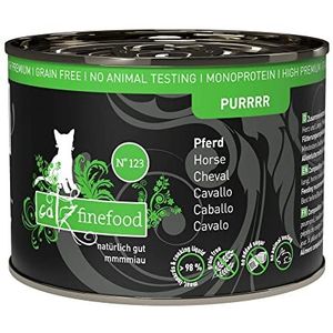 catz finefood Purrrrr Paarden Monoprotein Nr. 123 Nr. 123 Voedingssupplement gevoelig kattenvoer 70% vlees 6 x 200 g