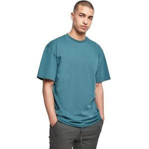 Urban Classics T-shirt met korte mouwen voor heren met afhangende schouders, 100% katoenen jersey, Blauwgroen, S