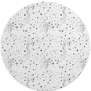 Questo Casa, Ronde muismat met antislip onderkant voor kantoor en thuis, diameter 22 cm