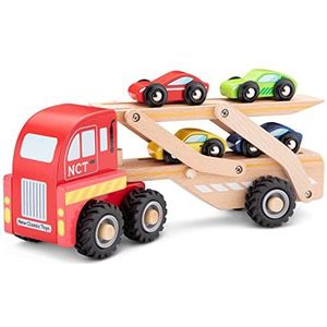 New Classic Toys - Vrachtwagen voor auto's, 1960, rood, vrachtwagen