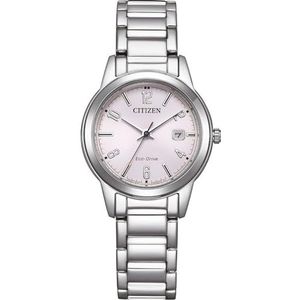 CITIZEN FE1241-71Z Dameshorloge, analoog, kwarts, met roestvrijstalen armband, roze, armband, Roze, armband