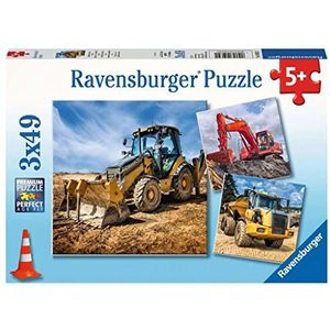 Ravensburger Puzzel Bouwvoertuigen (3x49 stukjes)