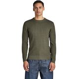 G-STAR RAW Table R Knit herentrui, Green (Dk Bronze Green D167-6059), M, Green (Dk Bronze Green D167-6059)