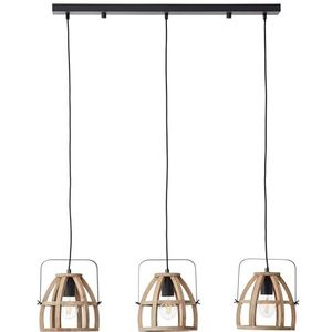 Brilliant Calley 99355/76 Hanglamp, hout, donker / zwart