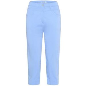 Raphaela by Brax Laura New Capri Magic Waist, Super Light Cotton, Super Slim Damesbroek, Zacht blauw.