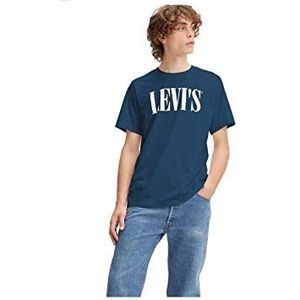 Levi's MT-Graphic Tees T-shirt voor heren, Srt Serif Dress Blues
