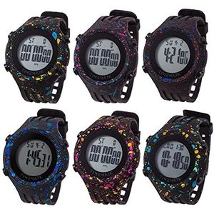Timemark Unisex digitaal horloge automatisch met armband van rubber TM1155, meerkleurig, Meerkleurig