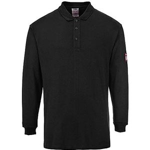 portwest FR10 - Shirt FR antistatisch, polo, zwart.