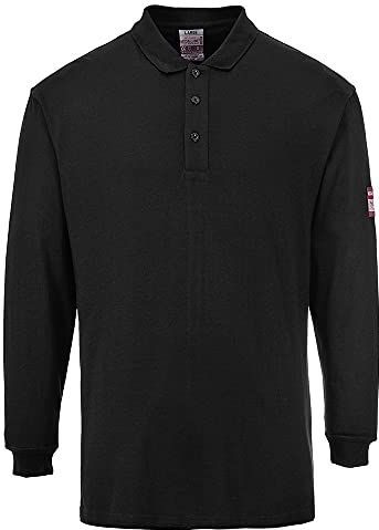 portwest FR10 - Shirt FR antistatisch, polo, zwart.
