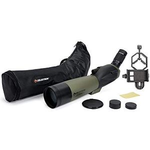 Celestron Ultima 80 Observatiebril met smartphone-adapter, zoomoogschelp, 20 tot 60 x 80 mm, meerlaagse look voor vogelobservatie