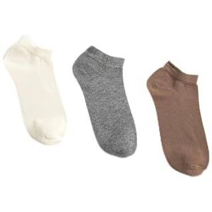Koton Lot de 3 paires de chaussettes bottines pour homme, Multicolore (mixte), taille unique