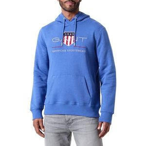 GANT Reg Archive Shield Hoodie voor heren, Lichtblauw