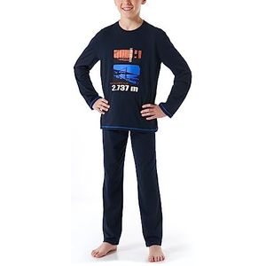 Schiesser Schlafanzug Lang Pijama set voor jongens, Nachtblauw_179992