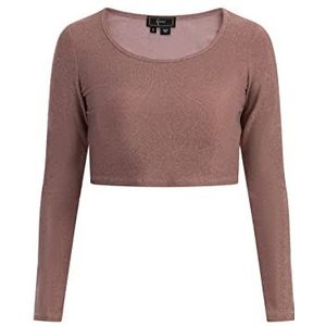 faina Jersey cropped top dames (1 stuk), Oude Roos