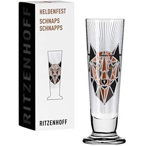 RITZENHOFF 1068249 borrelglas 40 ml - serie Heldenfest, motief nr. 8 - dieren - rond, meerkleurig - Made in Germany