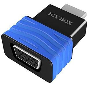 ICY BOX IB-AC516 HDMI-naar-VGA-kabel, zwart/blauw