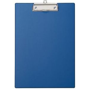 MAUL MAULpoly klembord A4, schrijfbord van karton met PP-foliecoating, hangclip, moderne klem voor het opbergen van papier, voor kantoor, keuken en werkplaats, blauw