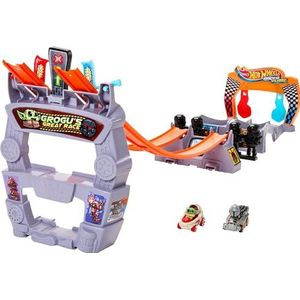 Hot Wheels Grogu Star Wars Racerverse grote raceset met raceauto's van metaal, met figuren geïnspireerd door Grogu en Mandalorian, kinderspeelgoed, vanaf 3 jaar, HPL32