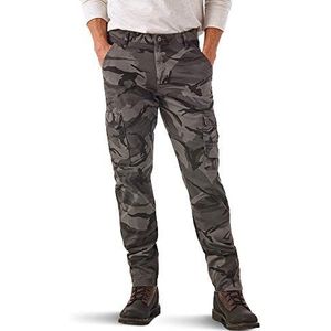 Wrangler Authentics Wrangler Authentics Regular Tapered Cargo broek voor heren, grijs/camouflage
