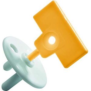 Safety 1st Stopcontactafdekking met sleutels, wit, 12 stuks