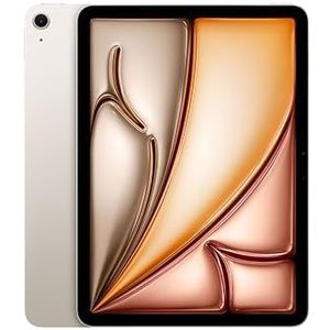 Apple iPad Air 11 ″ (M2): Liquid Retina-display, 1 TB, 12 MP horizontale camera aan de voorkant/12 MP achtercamera, Wi-Fi 6E, Touch ID, batterijduur van een dag — Sterrenlicht