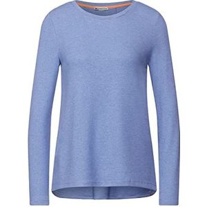 Street One Damesshirt met lange mouwen, Cozy Blue Melange