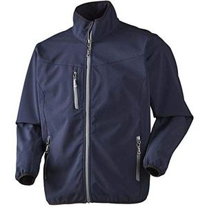 J.A.K. 61630500 softshelljas serie 6163, 96% polyester/4% elastaan, 3 lagen TPU membraan, marineblauw, maat XS, Marinier