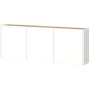 Germania 1345-513 GW-Libbiano multifunctionele kast in wit/eiken Navarra Nb, lage diepte, 138 x 52 x 25 cm (b x h x d)