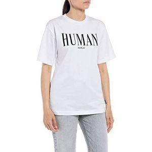 Replay T-shirt voor dames, 001 Wit