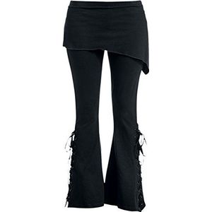 Spiral - Urban Fashion - 2-in-1 legging met schuine microrok, zwart.
