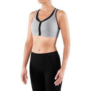 FALKE Sportbeha voor dames, maximale ondersteuning, ademend, sneldrogend, naadloos, sportbeha voor middelgrote tot grote mutsen, loopsport, 1 stuk, Grijs (Grey-Heather 3757)