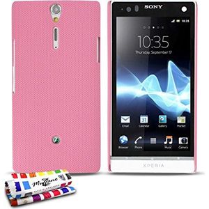 Muzzano Harde hoes voor Sony Xperia S [De Pika Premium], roze, incl. stylus en reinigingsdoek, ultieme bescherming voor uw Sony Xperia S