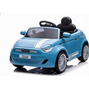 Tachan - Fiat 500 elektrisch voertuig - Blauw - 12v batterij - Ouderlijk toezicht R/C - +3 jaar (711T00852 CPA Toy Group)