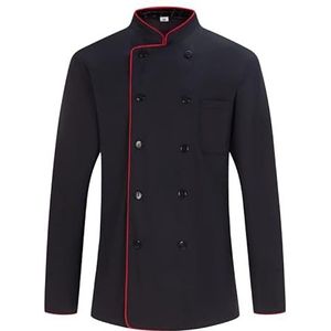 MISEMIYA - Koksjas voor heren - Herenjas - Uniform Hosteleria - - Ref.842B, Chef Jackets 842B - zwart, XL, Chef Jackets 842B - Zwart