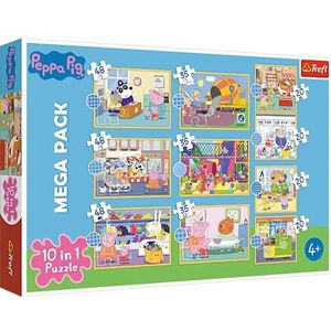 Peppa Pig, 10-in-1 puzzel (kinderpuzzel)