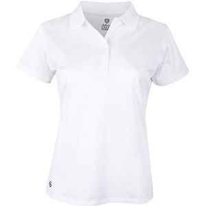 Island GREEN Poloshirt voor dames, effen, wit, 48